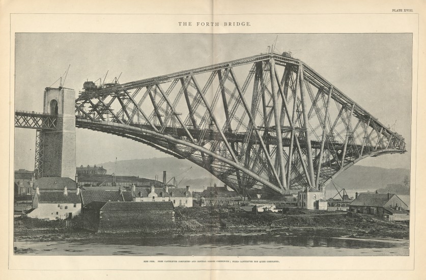 Most w trakcie budowy – elewacja boczna mostu